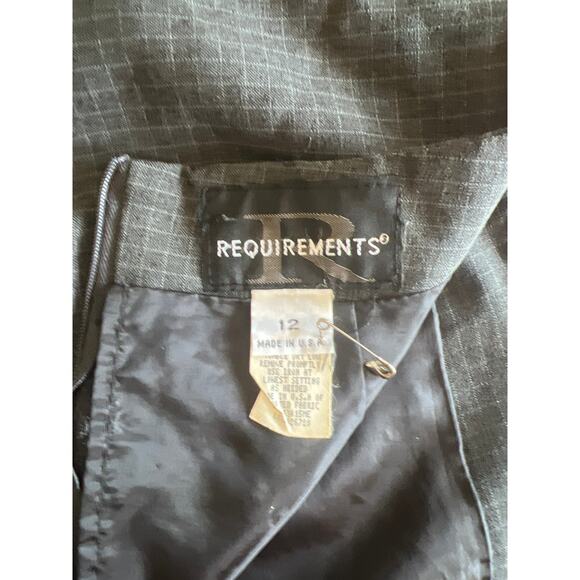 Vintage Requirements Misses Size 12 Gray Windowpane Check A-Line Skirt - Picture 4 of 8